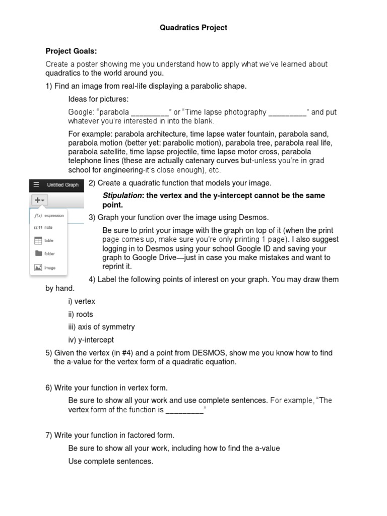Parabola Project: Real-Life Applications | PDF | Quadratic Equation ...