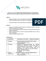 Manual de Politicas y Procedimiento Administrativo para La Asignacion Del Beneficio Anual para Examenes de Laboratorio Trabajador y Familiares Directos