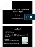 Database and User Experience on Web Apps