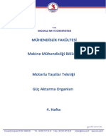 Motorlu Taşıtlar Tekniği Ders Notları-IV - Hafta