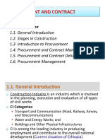 Part - 1. Procurement and Contract