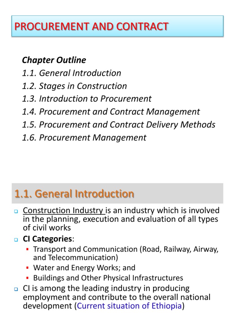 Types of Procurement in Construction | PDF | Procurement | Surety