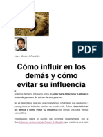 Como Influir en Los Demas y Evitar Que Influyan en Mi