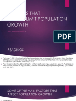 4.factors That Affect and Limit Population Growth