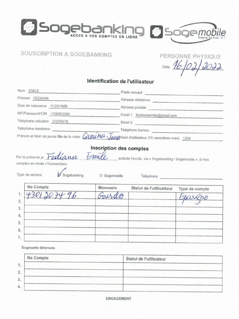 Acces Sogebanking - Fediana Emile | PDF