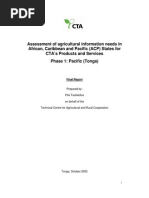Download Tonga - Assessment of Agricultural Information Needs by Jan Goossenaerts SN57741969 doc pdf