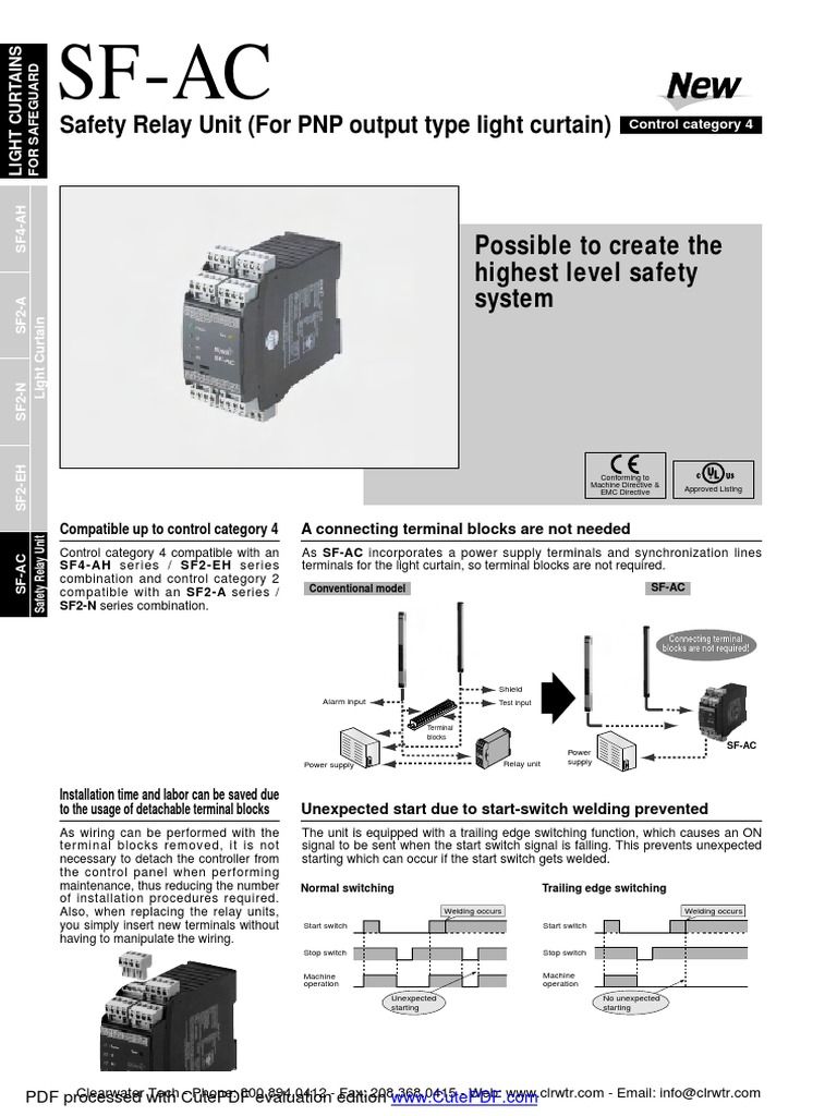 SF-AC Safety Relay Unit Overview | PDF | Relay | Power Supply