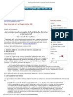 Aproximación Al Concepto de Fuentes Del Derecho Internacional