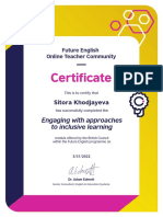 Certificate: Engaging With Approaches To Inclusive Learning