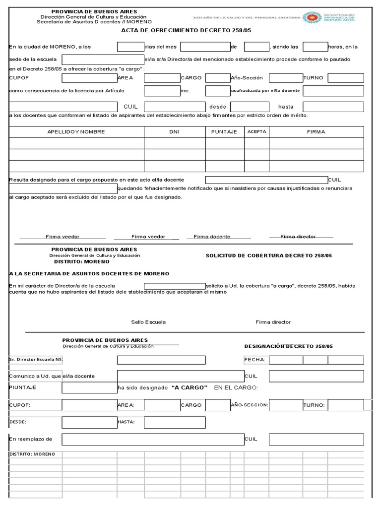 Formulario IG Decreto 258 | PDF | Gobierno