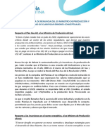 Comunicado Energía Argentina 7 de Junio