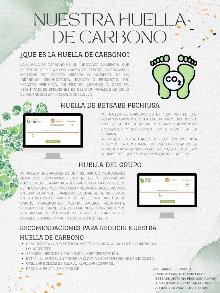 Mi Huella de Carbono y Cómo Reducirla | PDF