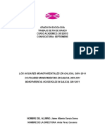 Perfil sociodemográfico y económico de los hogares monoparentales en Galicia, 2001-2011