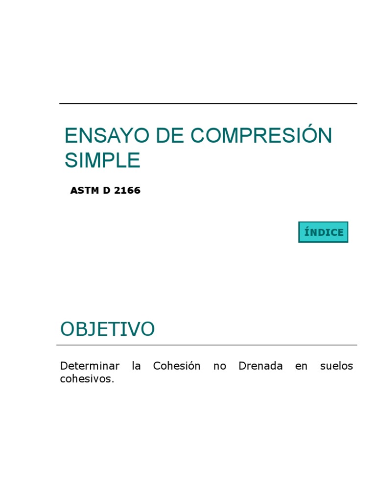 14 Ensayo de Compresion Simple | PDF | Ingeniería de Edificación ...