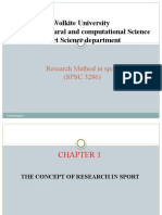 Research Sport Science Chap One