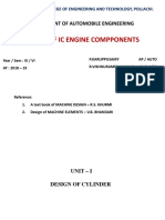 Design of Ic Engine Compponents: Department of Automobile Engineering