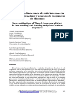 Nuevas Combinaciones de Aula Inversa Con de Alumnos: Just in Time Teaching y Análisis de Respuestas