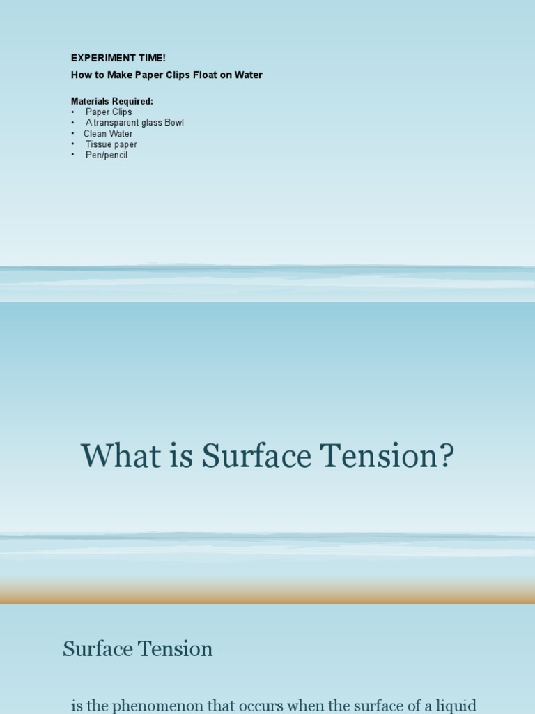 of Surface Tension PDF Surface Tension Adhesion