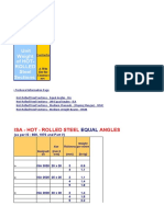 Unit Weight of HOT-Rolled Steel Sections