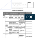 Cronograma en GestiON de Mercados