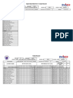 Input Data Sheet For E-Class Record: Region Division School Name School Id School Year