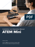 ATEM Mini: Installation and Operation Manual