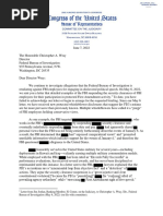 Jim Jordan Letter On FBI Purge Allegations
