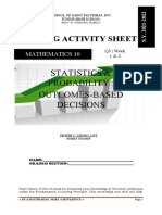 Statistics & Probability: Outcomes-Based Decisions: Learning Activity Sheet