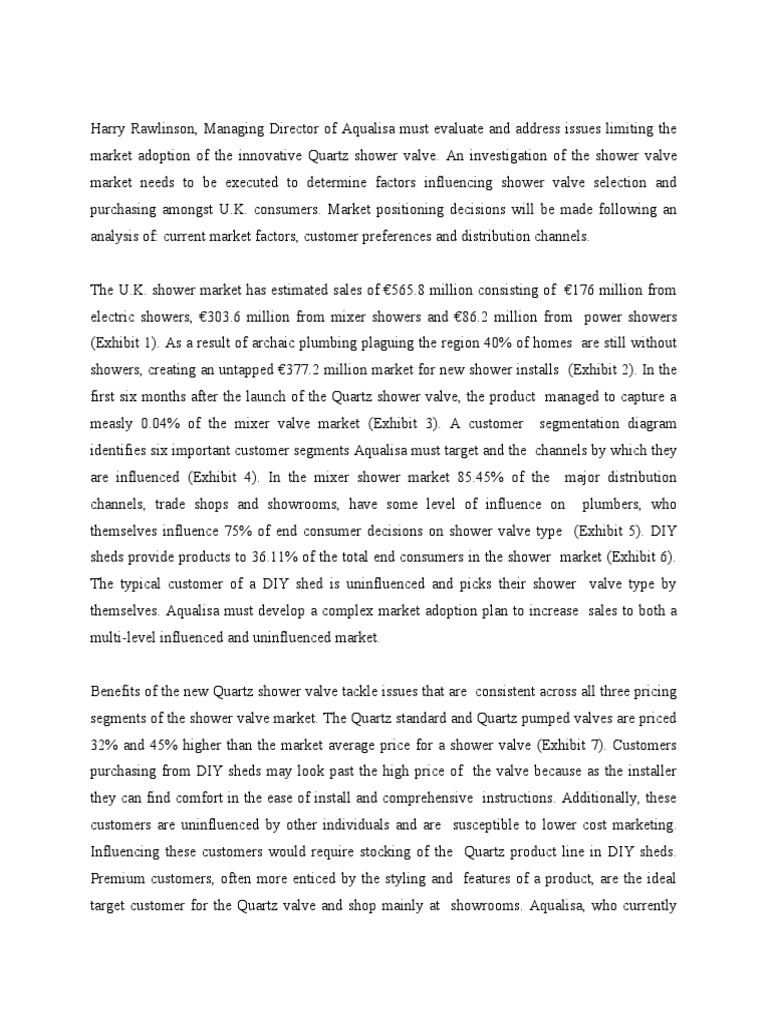 Aqualisa Quartz Simply A Better Shower ArdhyNugrahanto PDF Marketing Brand