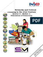 Trends, Networks and Critical Thinking in The 21st Century: Quarter 2 - Module 1: Dimensions of Democracy