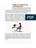 Ergonomia en Tiempos de Coronavirus