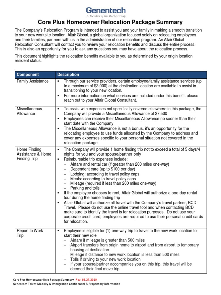 Genentech Homeowner Relocation Guide | PDF | Taxes | Government Finances