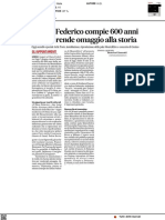Il Duca Federico compie 600 anni - Il Corriere Adriatico del 7 giugno 2022