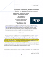 Artikel 5. 2018 (De Lima Et Al) Effect of Institutional Investor Participation On Price Lead Earnings and Earnings Quality International Evidence