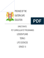 Province of The Eastern Cape Education: Lesson Plans Term 3