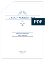 7 Ps of Marketing: Task-4