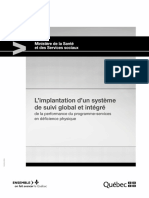 L'implantation D'un Système de Suivi Global Et Intégré: de La Performance Du Programme-Services Déficience Physique