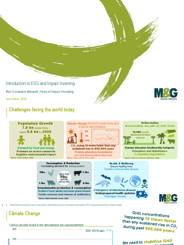 Understanding ESG and Impact Investing | PDF | Sustainability | Climate ...