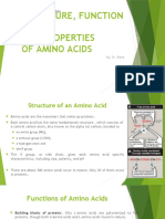 Lecture 2 STRUCTURE, FUNCTION AND PROPERTIES OF AMINO ACIDS