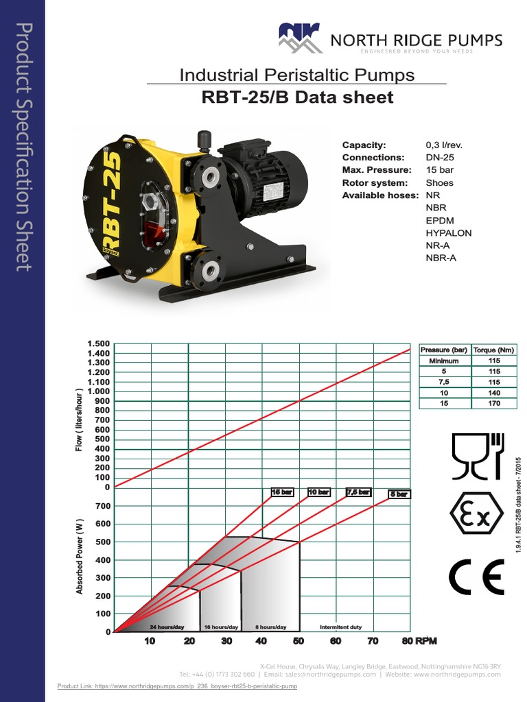 RBT-25/B Spec Sheet | PDF | Chemical Engineering | Civil Engineering