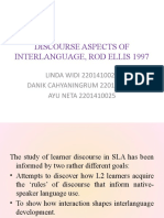 Discourse Aspects of Interlanguage Rod Ellis