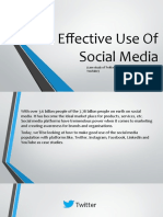Effective Use of Social Media: (Case Study of Twitter, Instagram, Facebook, Linkedin & Youtube)