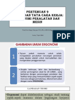 TTCK - Pertemuan 9 Ergonomi Peralatan Dan Mesin