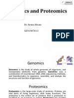 Genomics and Proteomics: Dr. Asma Ahsan GENOM7013
