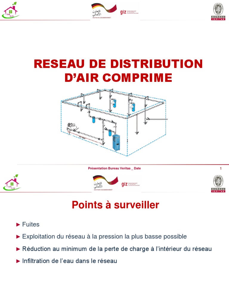 Dimensionnement reseau d'air comprime pneumatique, air, reseaux