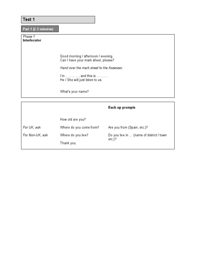 KET Speaking Questions (Akila) | PDF | Foreign Language Studies