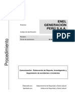 Reporte accidentes e incidentes ENEL Perú