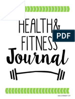 Just Being Britt Health and Fitness Journal Printable Green