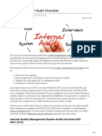 ISO 9001 Internal Audit Checklist Guide