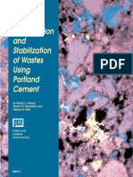 Solidification and Stablization of Wastes Using Portland Cement